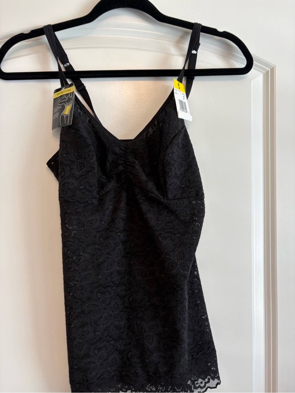 NWT’s-Black Lace Shaping Camisole with Adjustable Straps